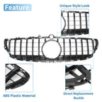 Front Upper Bumper Grille for Mercedes-Benz CLS400 2015-2018 Black Grille
