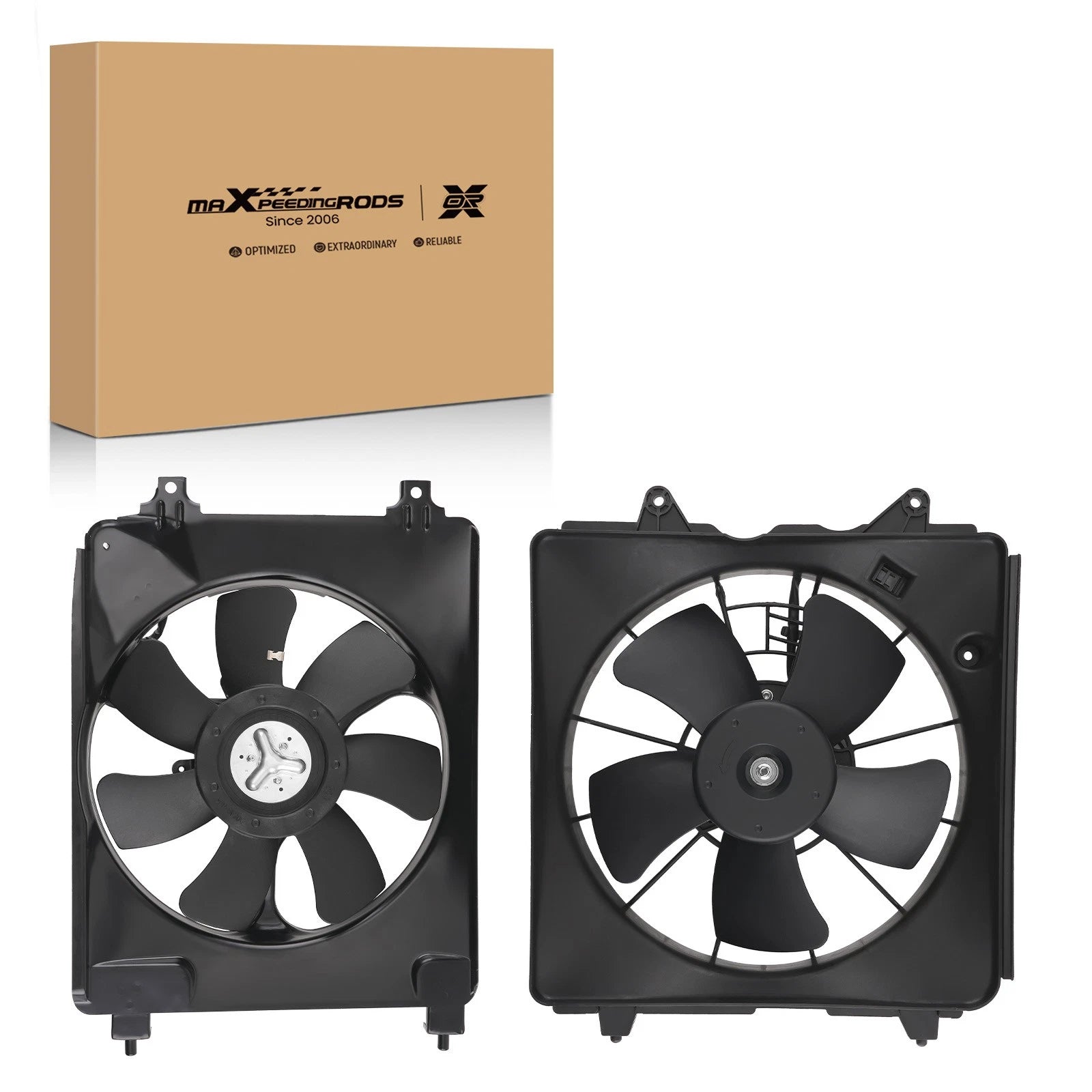 2X Electric Radiator & AC Condenser Cooling Fan for Honda Civic (2006–2011)