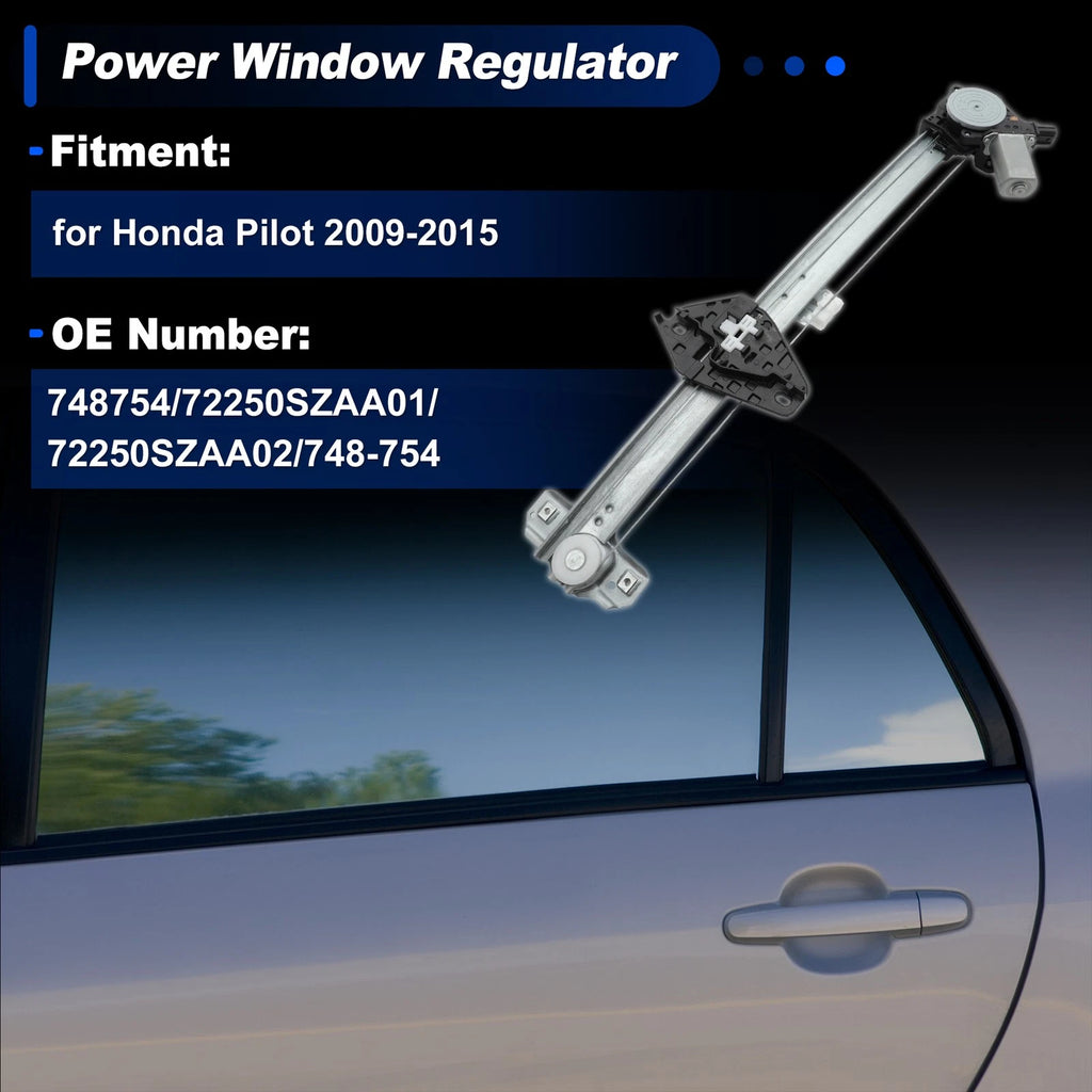 Front Left Power Window Regulator with Motor for Honda Pilot (2009–2015) No.748754