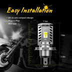 AUXITO H4 LED Headlight Bulb for Motorcycle (Universal Fit)