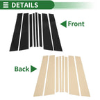 8 Pcs Door Pillar Window Trim for BMW X5 (2019 - 2023) Black