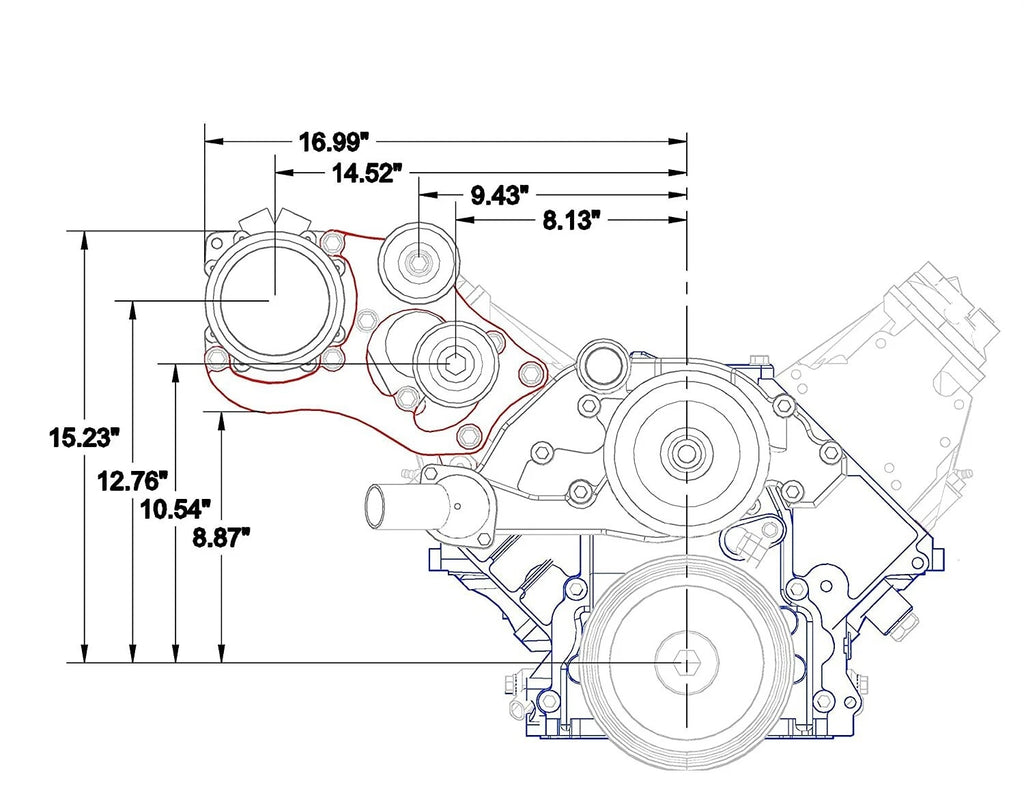 Sanden 508 AC Compressor Bracket for LS LS1 LS2 LS3 LS6 LSX (Year Range)