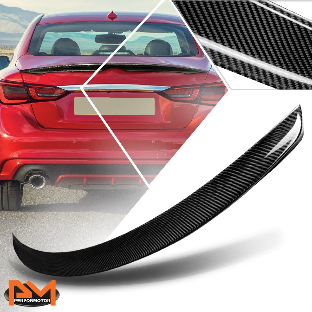 Carbon Fiber Duck Bill Spoiler for Infiniti Q50 (2014–2024)