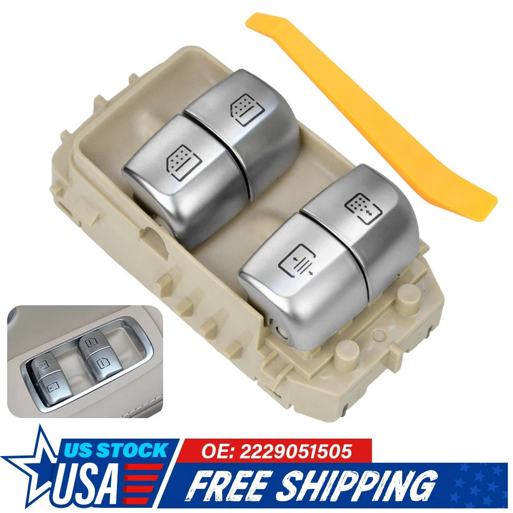 Rear Right Power Window Switch for Mercedes-Benz W222 S550 S600 (2014–2020) 2229051505