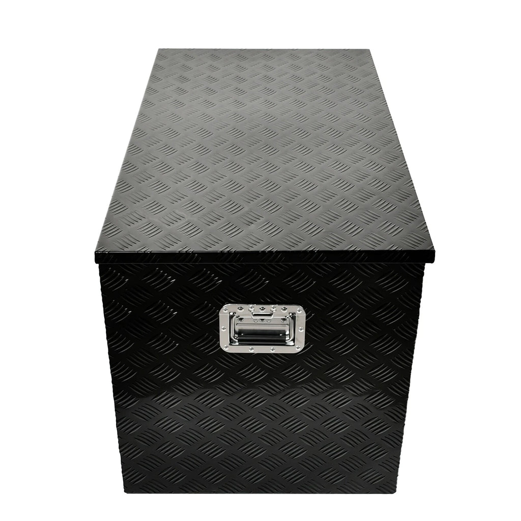 Tool Box for Pickup Truck (44"X24"X24") - Black Aluminum, Lock & Key