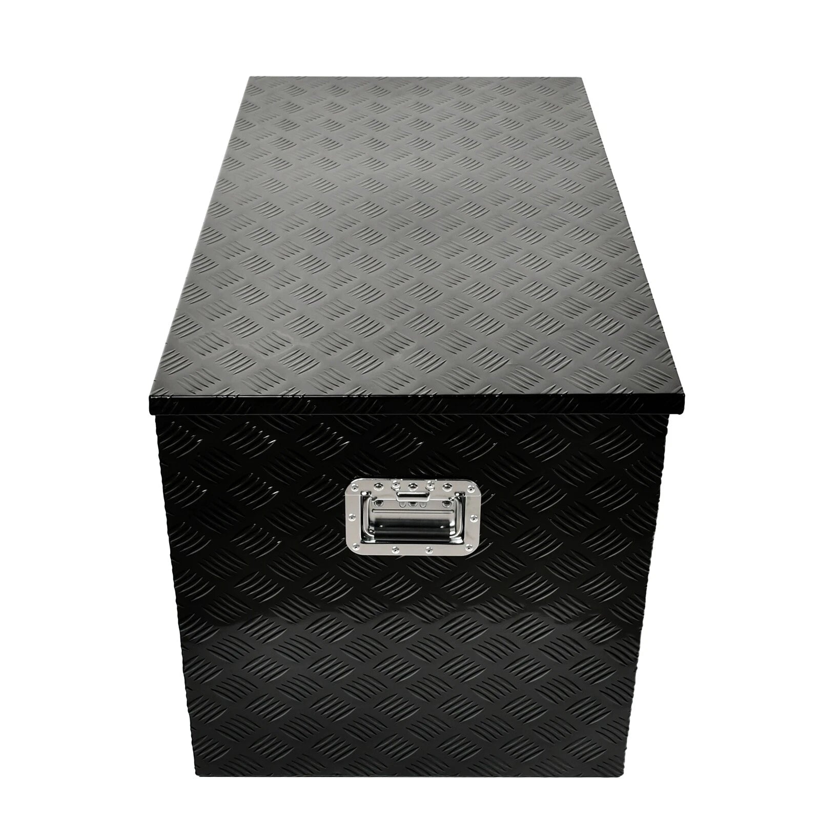 Tool Box for Pickup Truck (44"X24"X24") - Black Aluminum, Lock & Key
