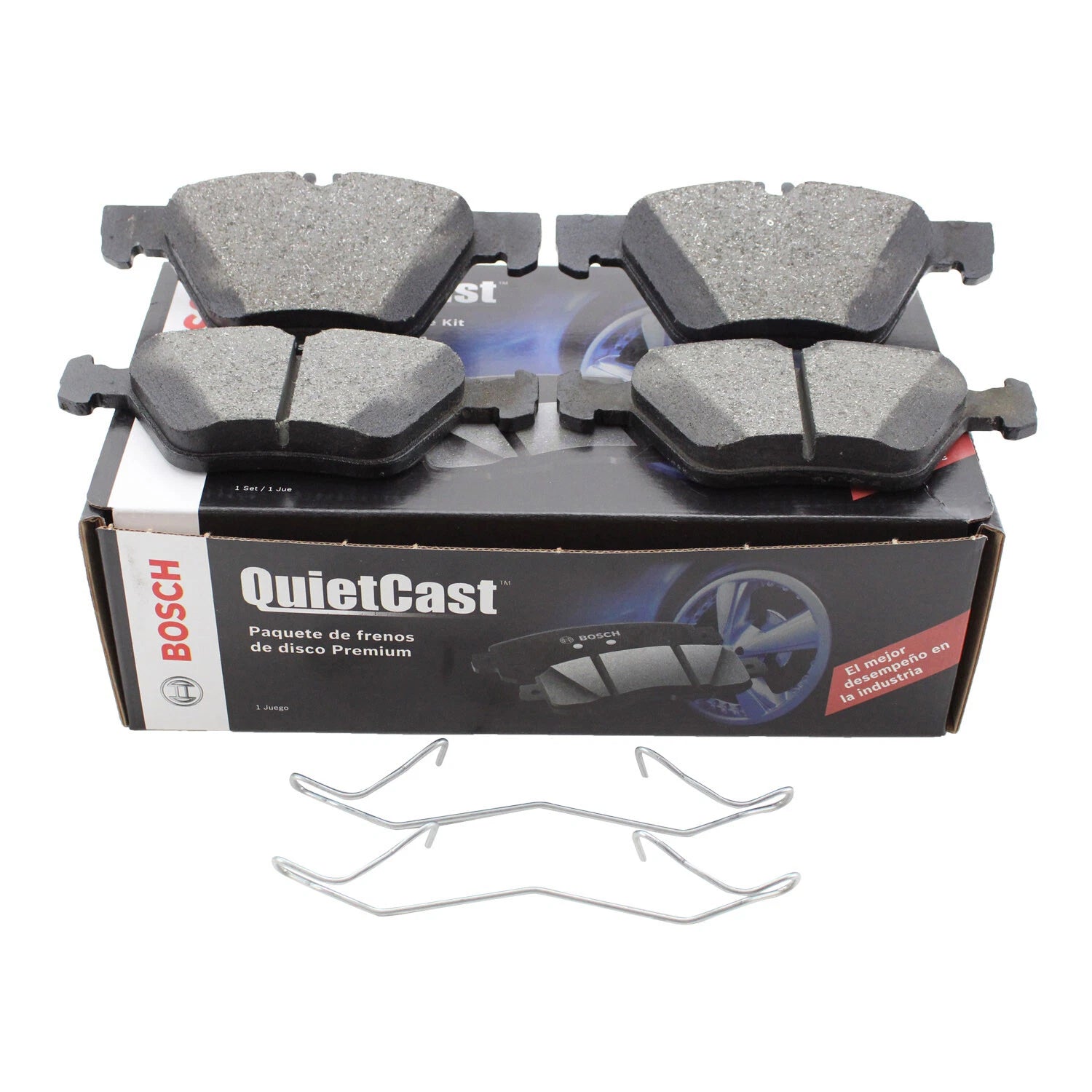 Bosch QuietCast Front Ceramic Brake Pads for Chrysler Crossfire (2004–2008) Mercedes W211 R170 (2003–2009)