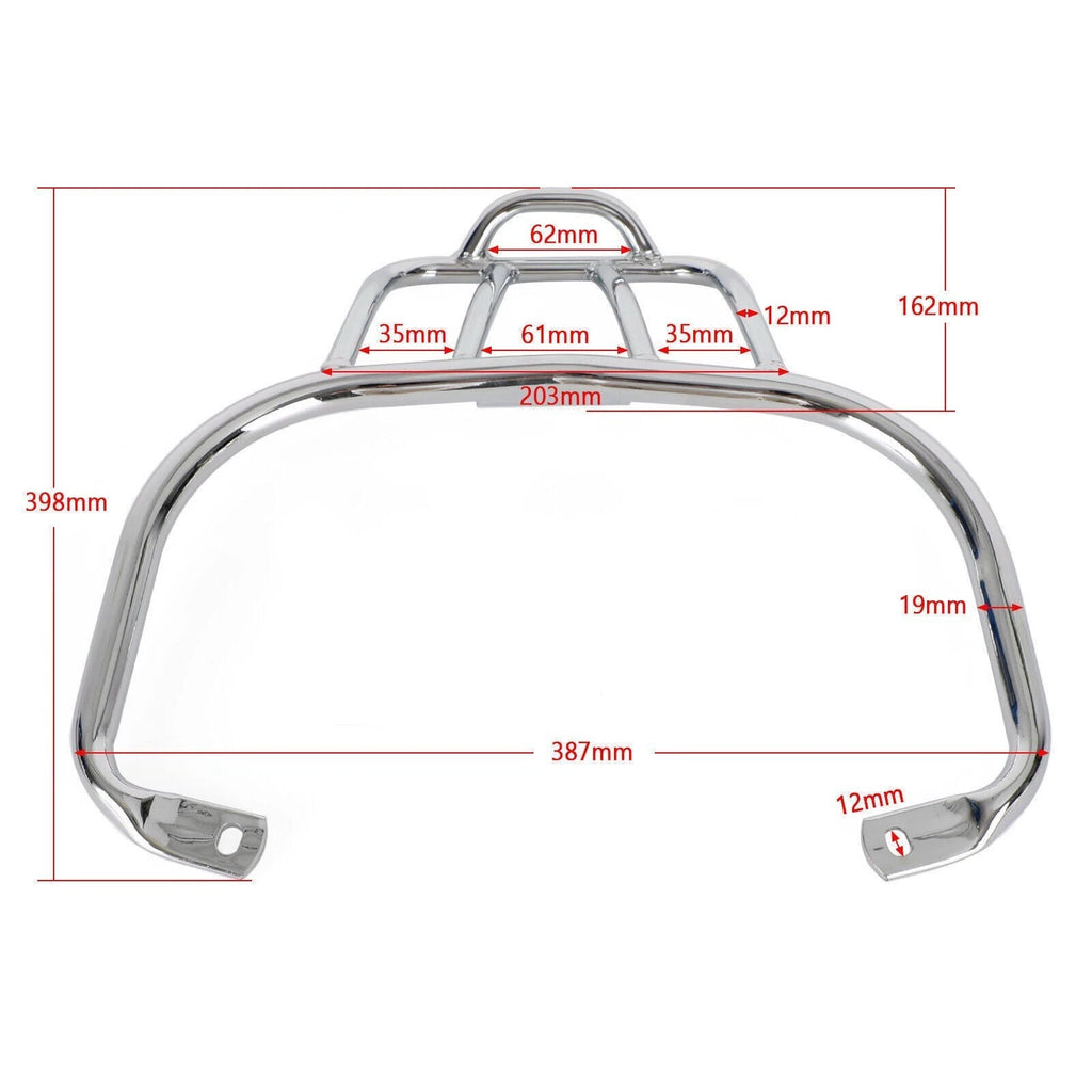 Chrome Rear Luggage Rack Grab Handle for Vespa GTL, GTV, GTS, Super, HPE (125-300)