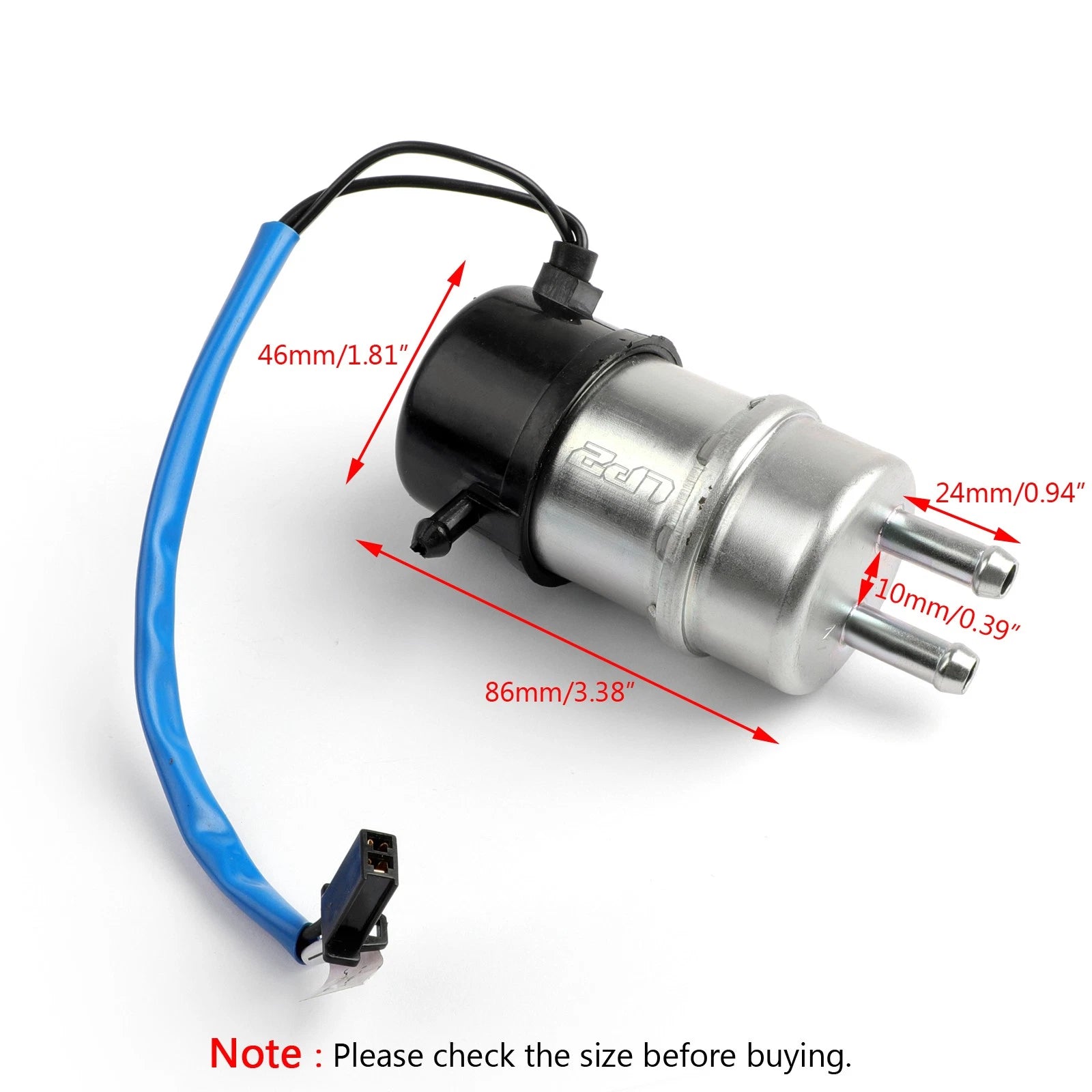 Electric Fuel Pump 8mm for Yamaha Virago XV FZR400 XV535 FZX250 FZR600 FZX750 (US)