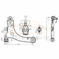 Lower Control Arm Front Wheel Bearing Tie Rod for Impala Regal Monte Carlo (2000–2007)