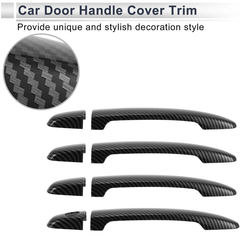 Door Handle Cover Trim for Toyota Highlander (2014–2019) Carbon Fiber Black