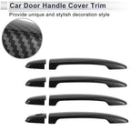 Door Handle Cover Trim for Toyota Highlander (2014–2019) Carbon Fiber Black