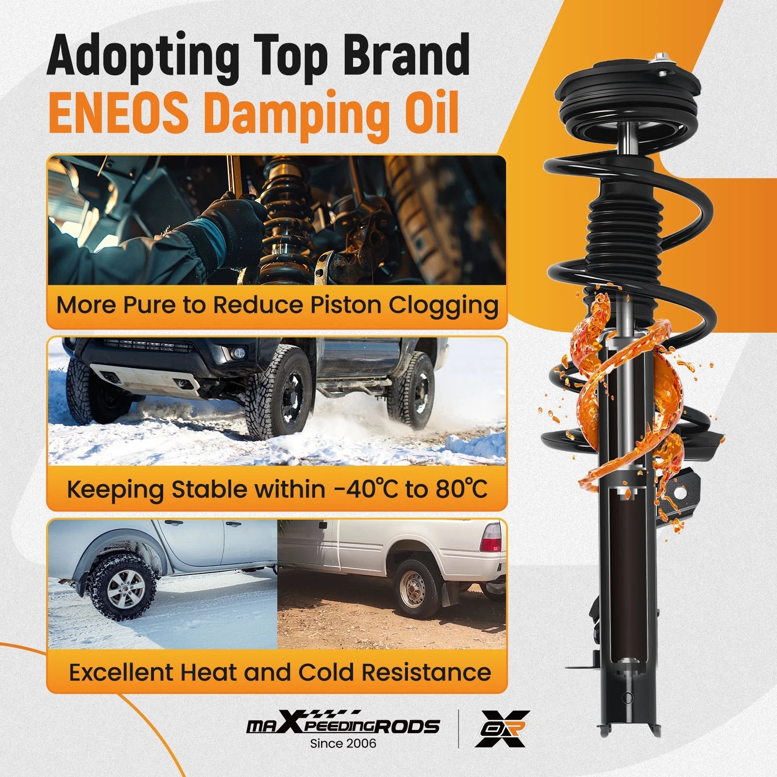 2X Front Complete Struts w/ Coil Spring for Nissan Rogue AWD (2008–2012)