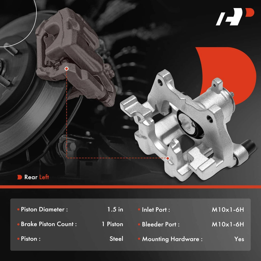 Rear Left Brake Caliper with Bracket & Piston for Honda Accord (2018)