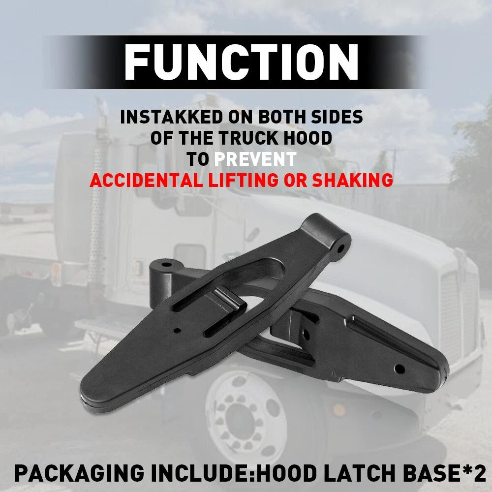 2X Hood Latch Base for Kenworth Peterbilt