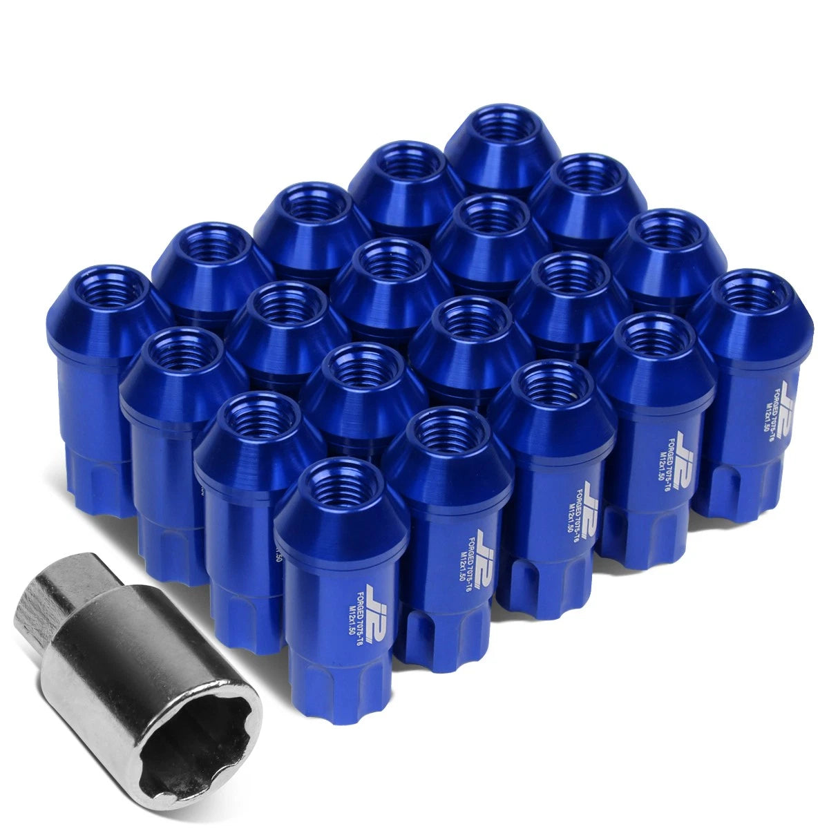 20Pcs J2 7075 Forged Aluminum M12x1.5 Open-End Lug Nut Kit for Universal