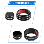3 Pcs AC Climate Control Knob Rings for Chevrolet Corvette C6 (2005–2013) Black