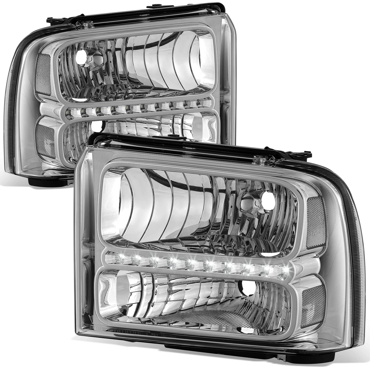 3D LED Running Strip Headlight for Ford F250-550 SD Excursion (2005–2007)