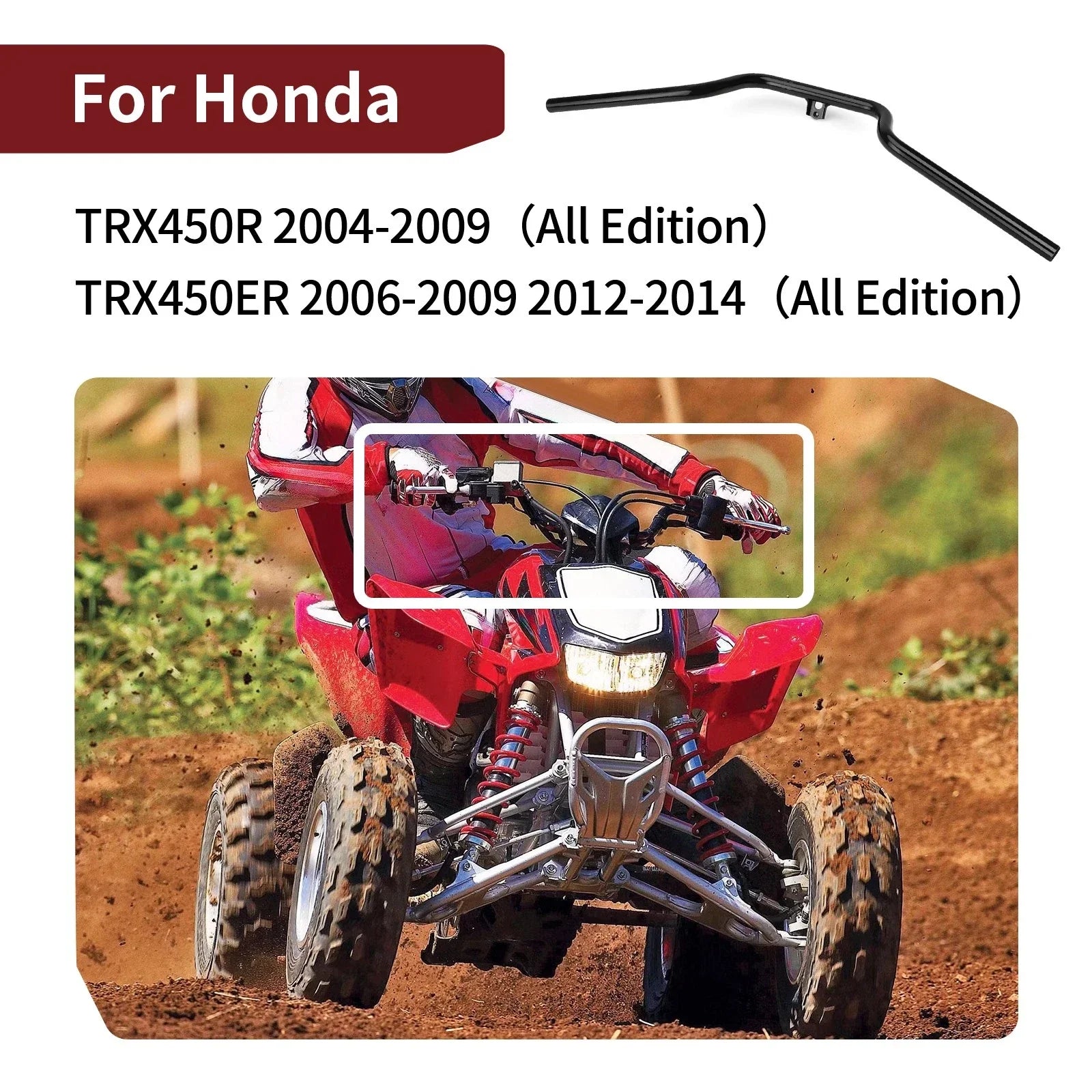 Heavy Duty Handlebar for Honda TRX450R TRX 450 R (2004–2008)