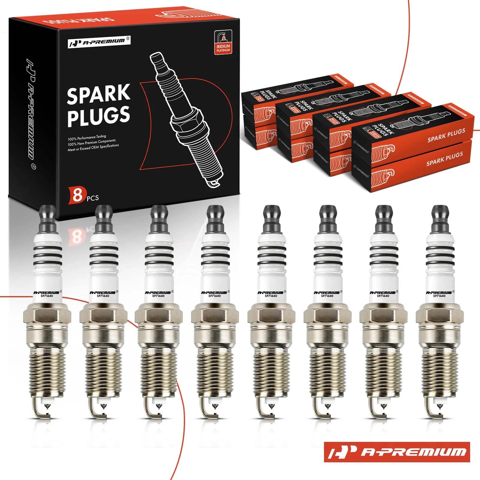8x Iridium Platinum Spark Plugs for Ford F-150 F-250 (1997–2010)