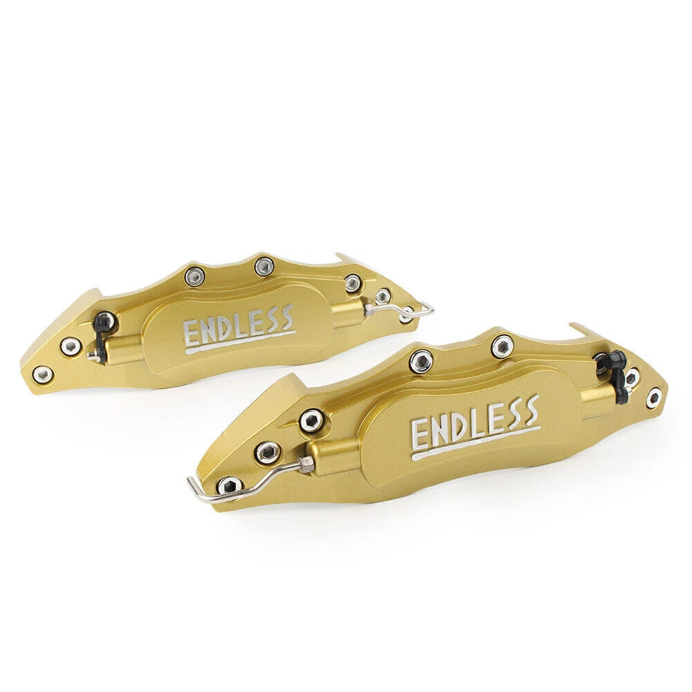 3D Metal Brake Caliper Covers for Universal Fit (Front/Rear) - Red