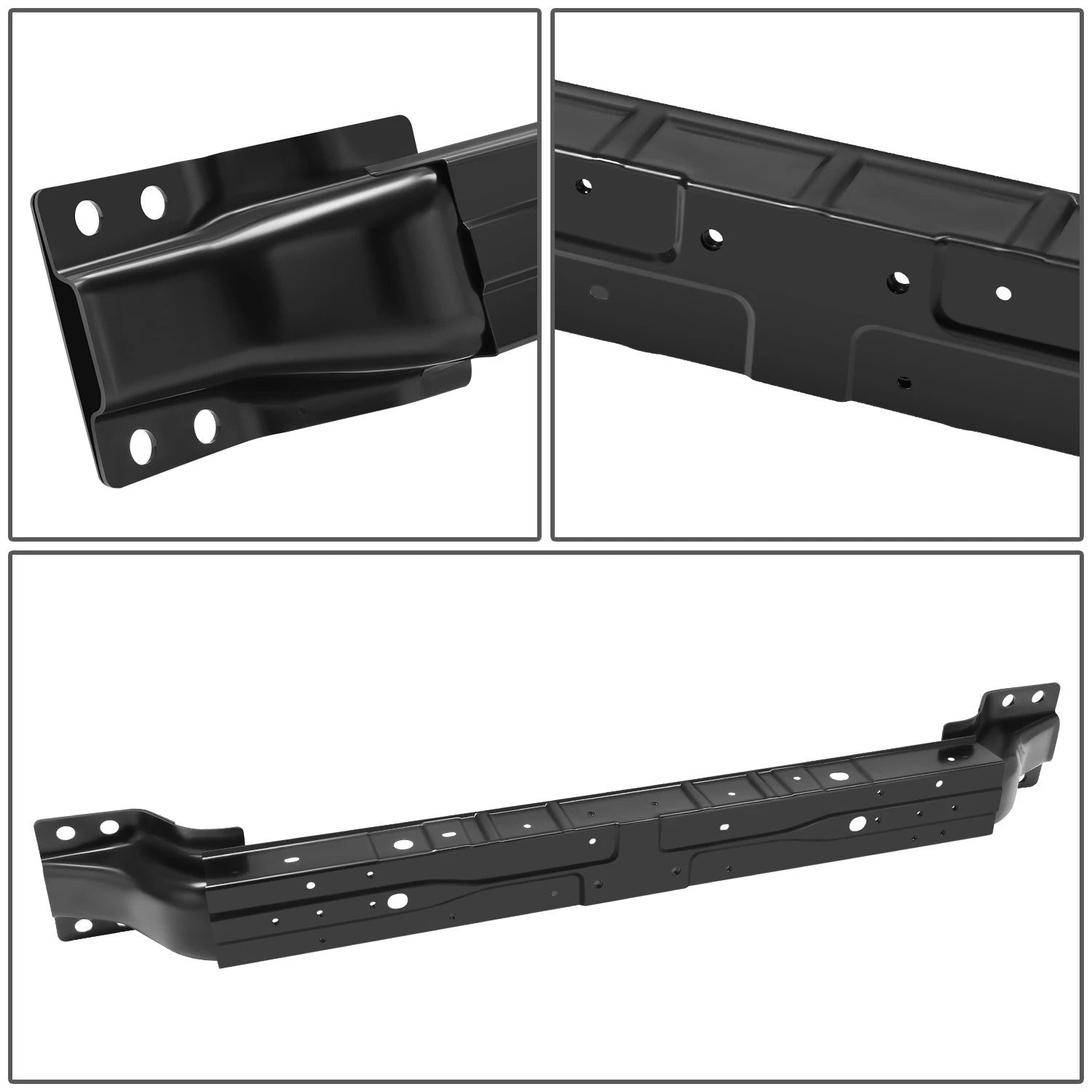 Front Painted Black Stamped Steel Lower Radiator Support for Nissan Titan (2017–2024)