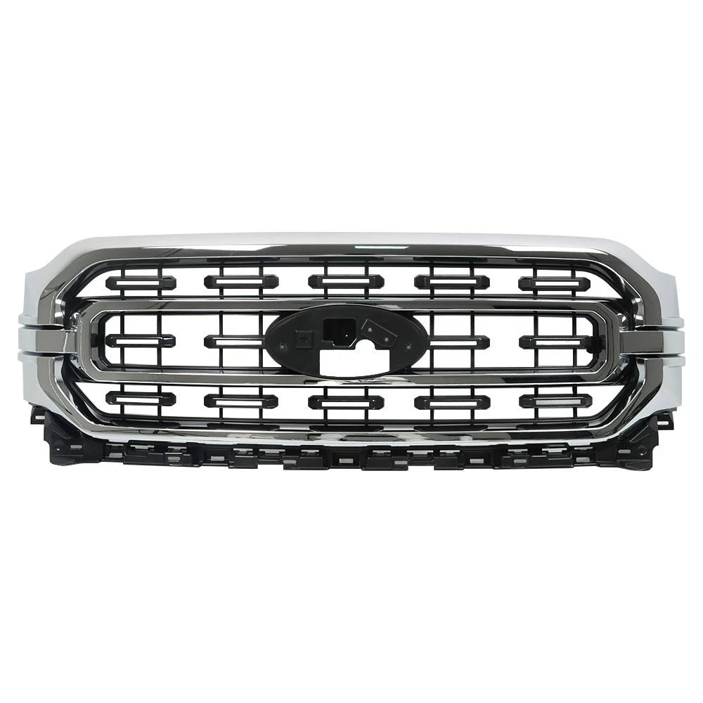 Front Upper Grille for Ford F150 (2021-2022) Chrome Painted