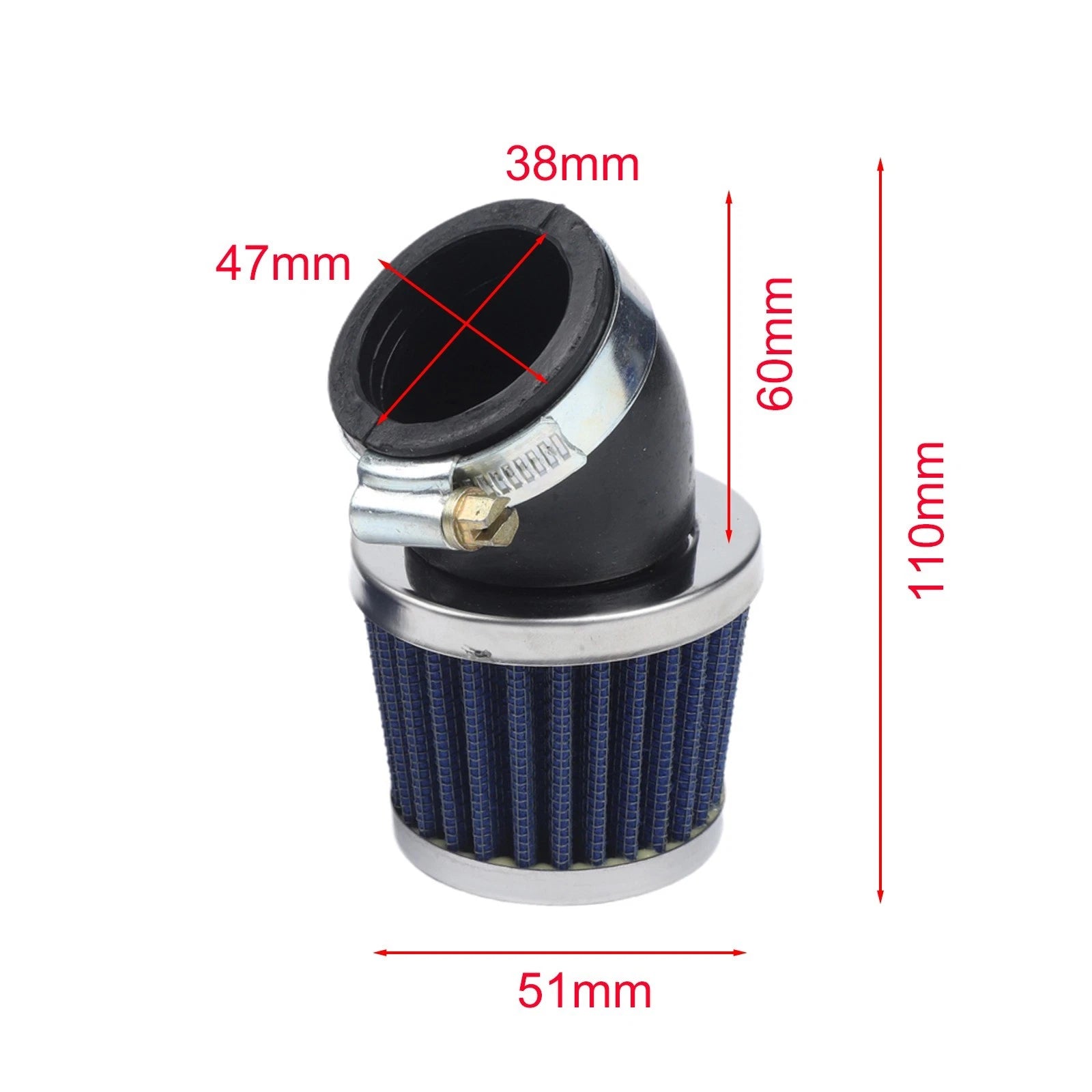 38mm Elbow Air Filter for ATV Dirt Bikes 110cc 125cc