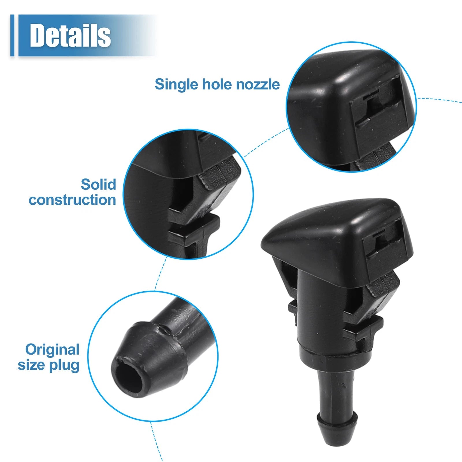 Set of 2 Windshield Washer Nozzles No.8538134030 for Toyota 