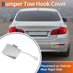1 Pcs Rear Tow Hook Cover for BMW 5 Series (No. 51127332777) Ice Silver