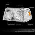 Pair of Chrome Amber Side Headlight Lamps for Ford Ranger (2001–2011)