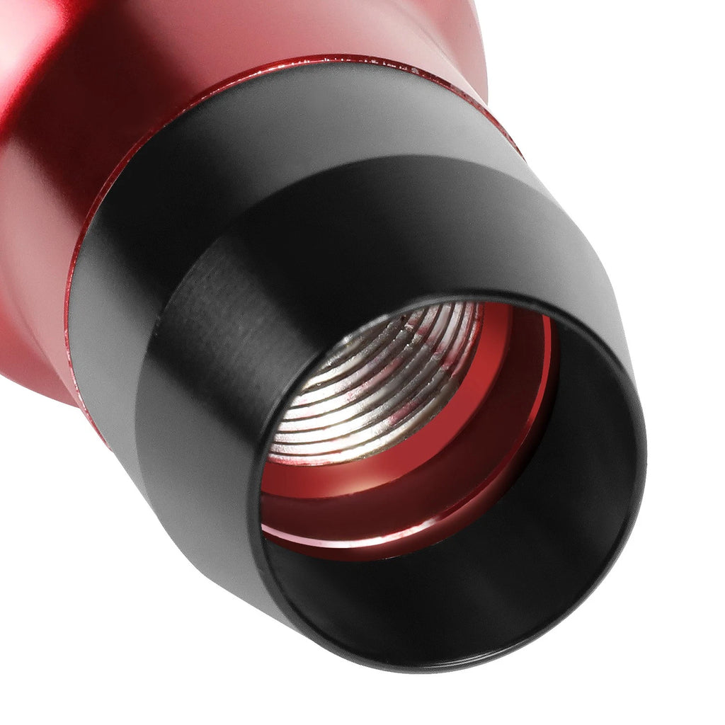 Cylindrical Shift Knob for Universal Fit (Red, Aluminum, Thread Adapters)