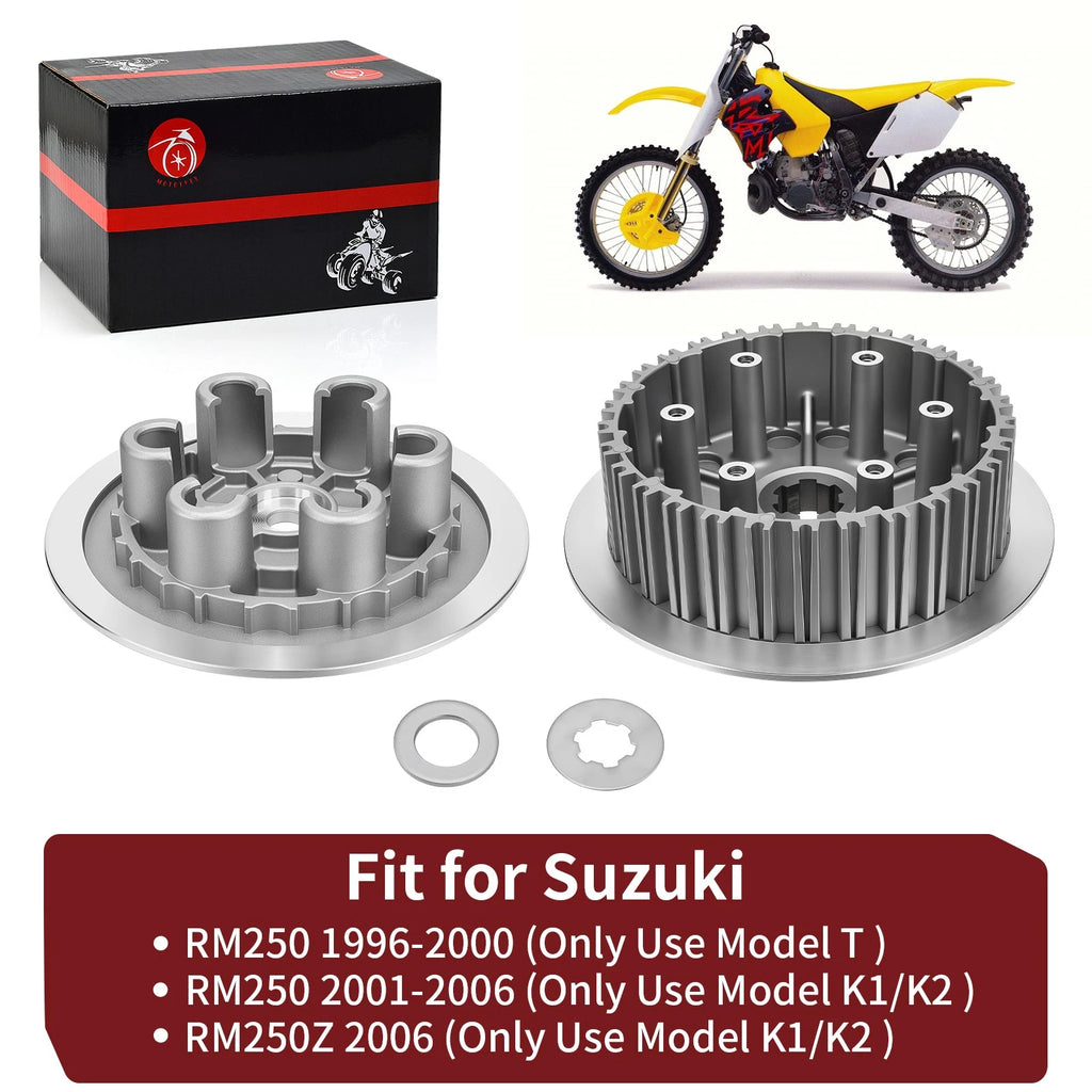 Clutch Center Inner Hub & Outer Pressure Plate Washer for Suzuki RM250 (1996–2006)