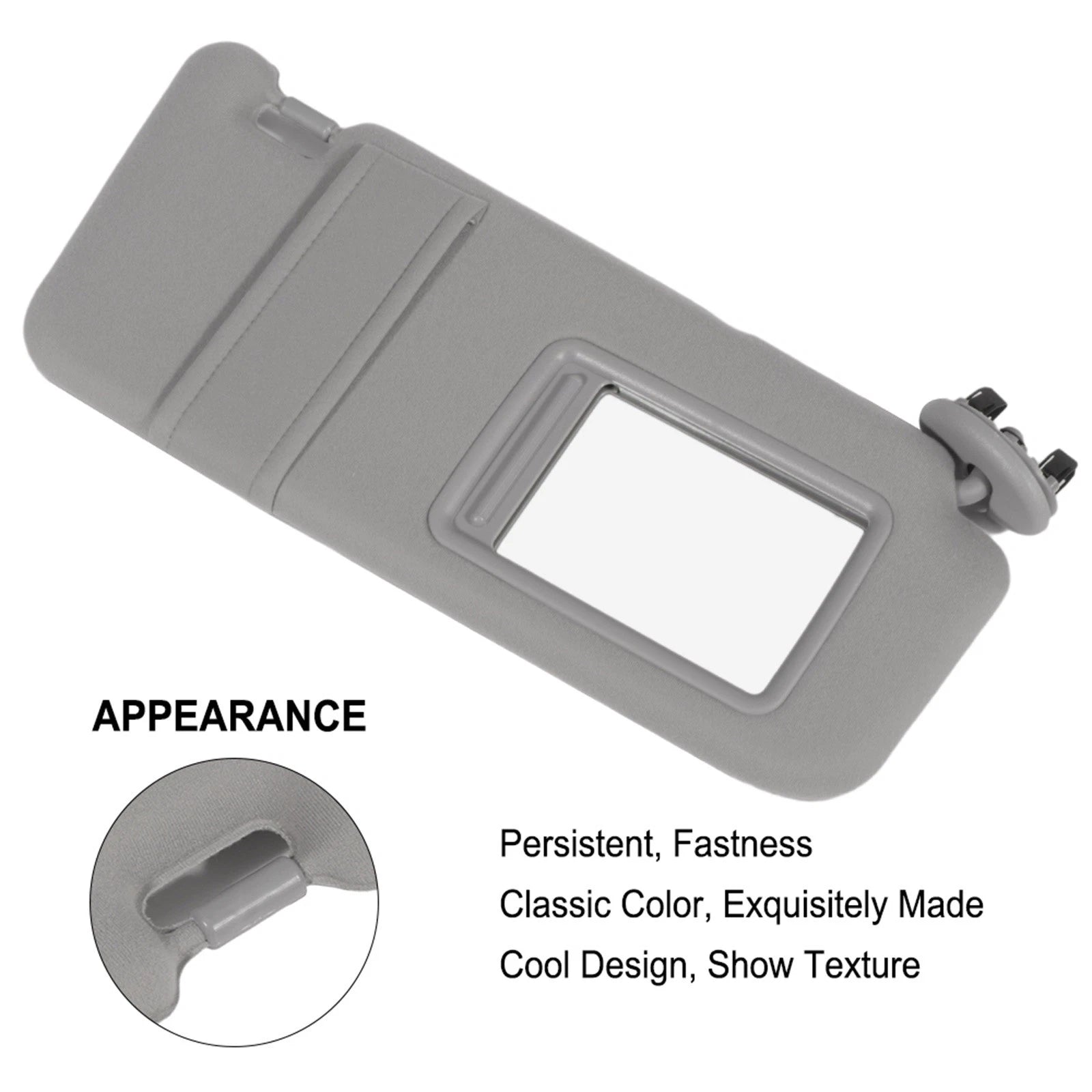 Right Sun Visor for Toyota Camry (2007-2011) Gray Color