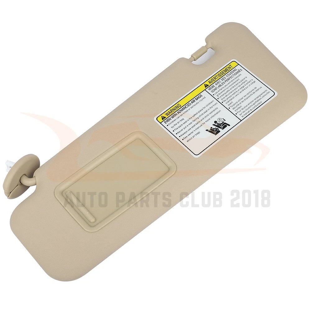 Set of 2 Beige Sun Visors for 2008–2013 Toyota Highlander with Sunroof