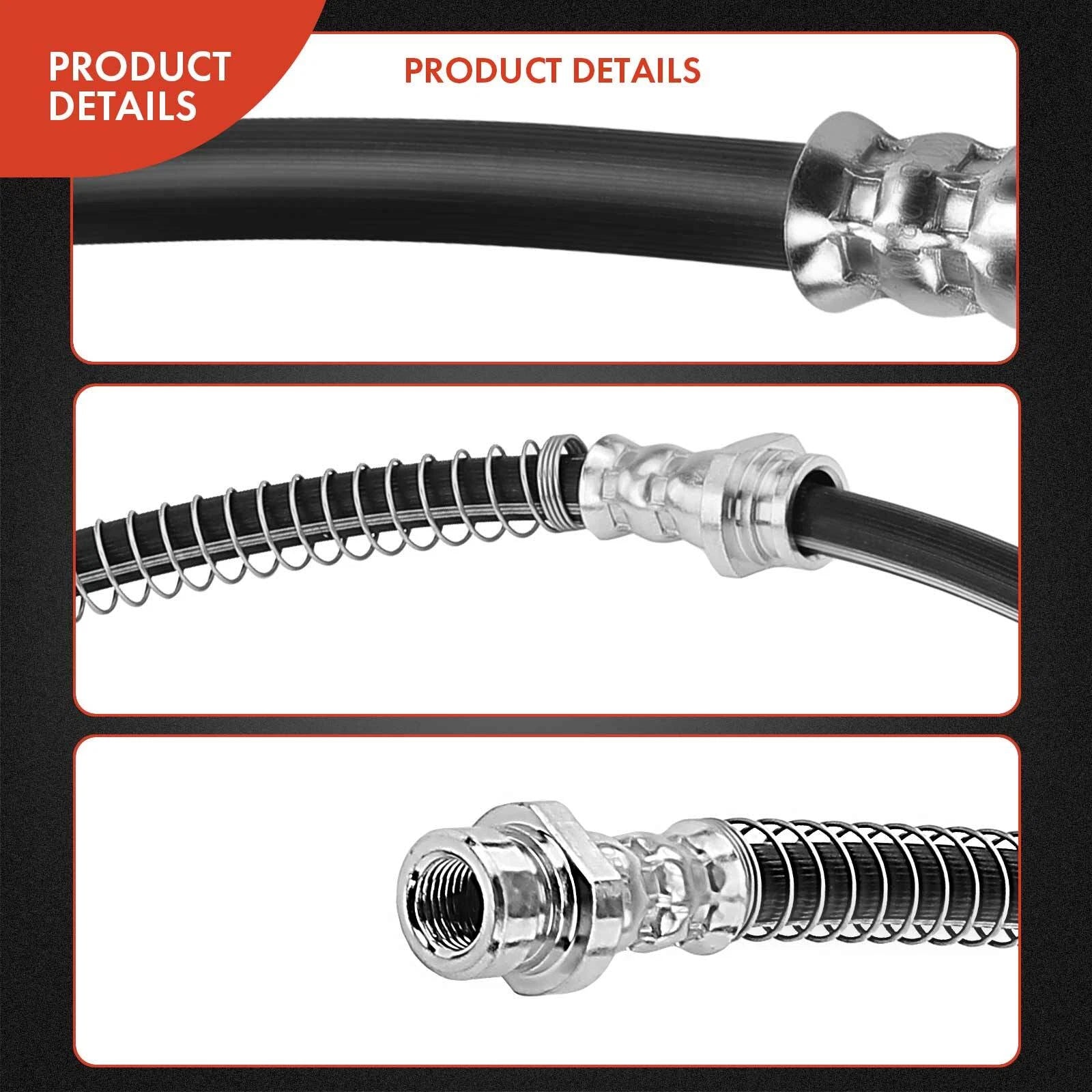 2X Front Brake Hydraulic Hose for Mitsubishi Lancer (2002-2006)