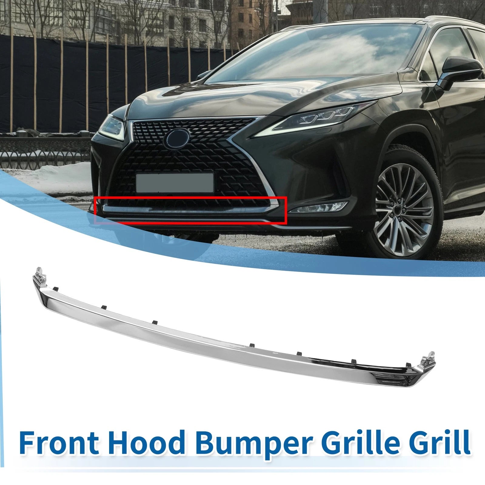 Front Grille Trim for Lexus RX350 RX350L RX450h RX450hL (2018–2023)