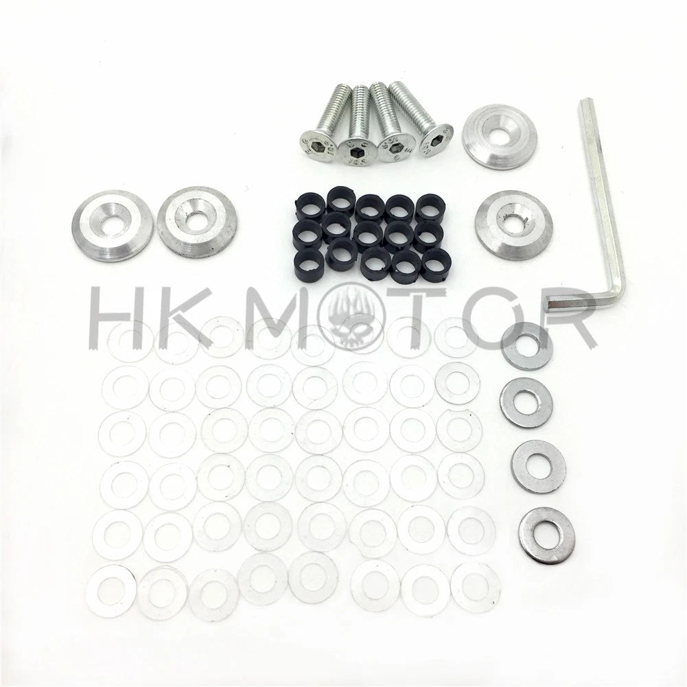Set of 10 Black Spike Fairing Bolts for Yamaha YZF R1 (1998–1999)