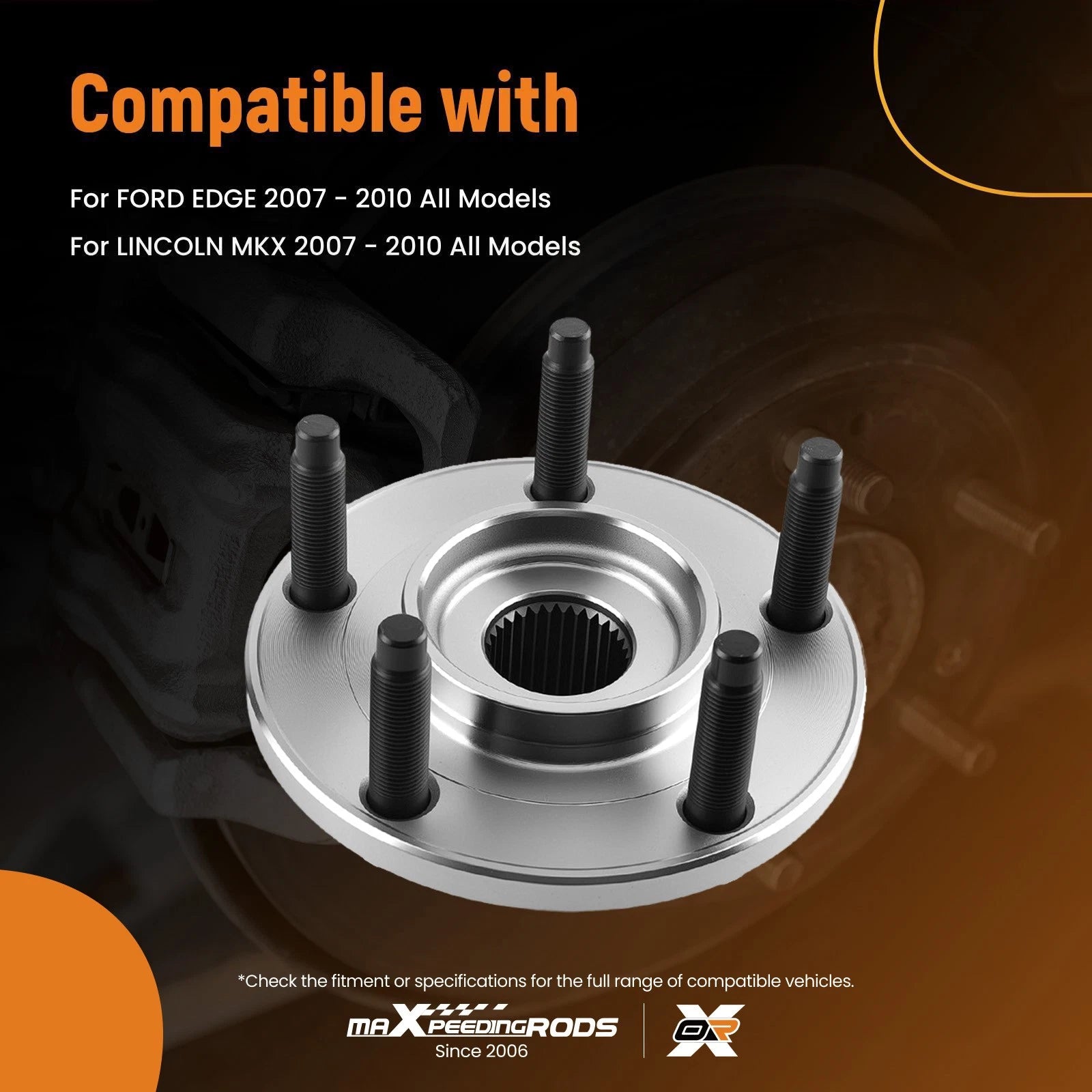 Front Wheel Hub Bearing Kit for Ford Edge MKX (2007–2010)