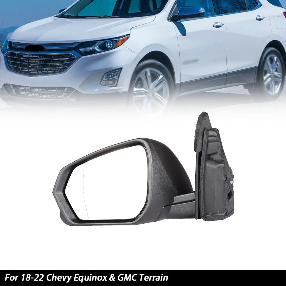 LH Heated Manual Fold Power Mirror for Chevy Equinox (2018–2022)