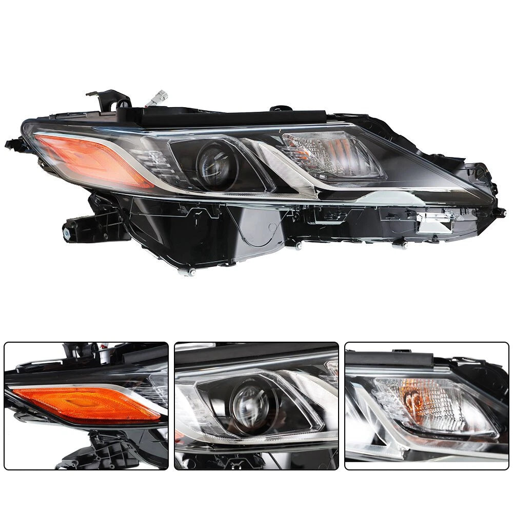 Right Passenger Headlight Lamp for Toyota Camry (2018–2019) Clear Lens