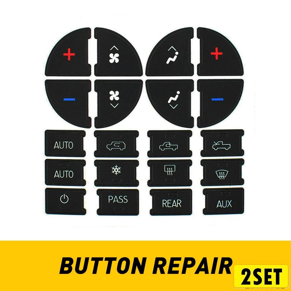 Set of 2 AC AUX Button Repair Kit for 2007-2013 GMC Chevy