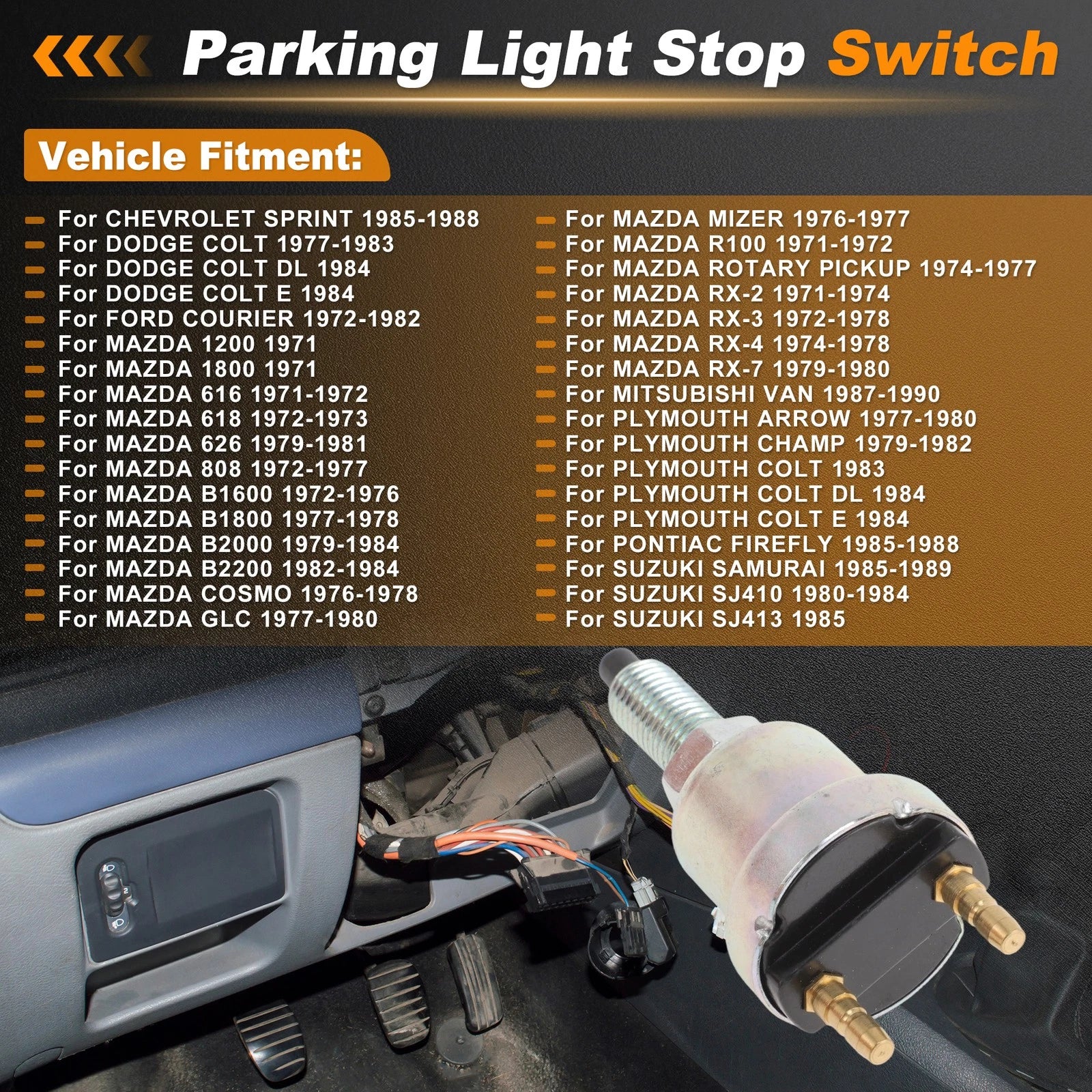 Brake Light Switch for Chevrolet Sprint (1985–1988) 3774066010