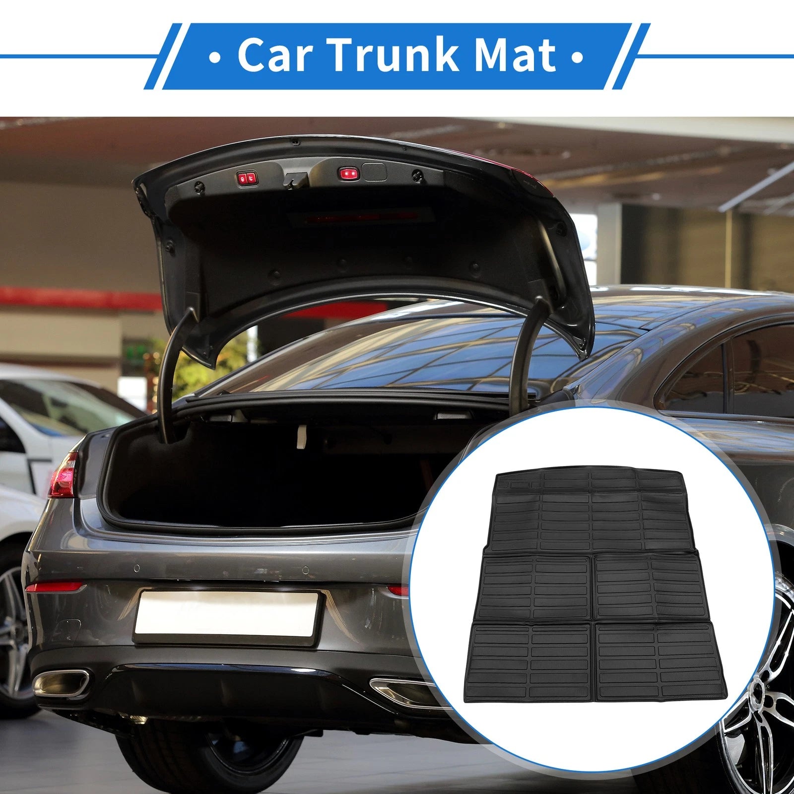 Cargo Liner Rear Trunk Mat for Volkswagen Atlas (2018–2024) TPE Long Stripe