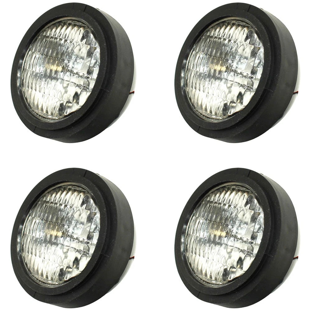 Set of 4 12V Sealed Beam Headlights for Case/International Harvester (388945R1)