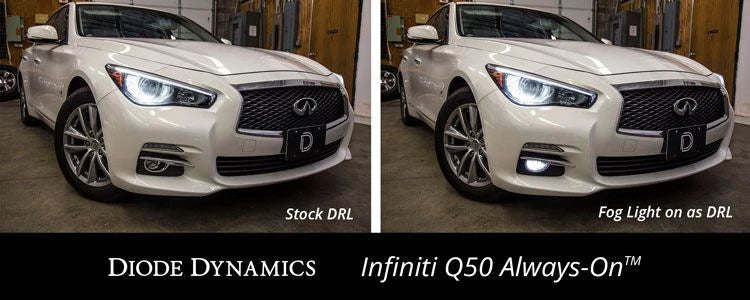 Always-On Diode Dynamics DRL Module Replacement for Infiniti Q50 Q70 (2014–2022)