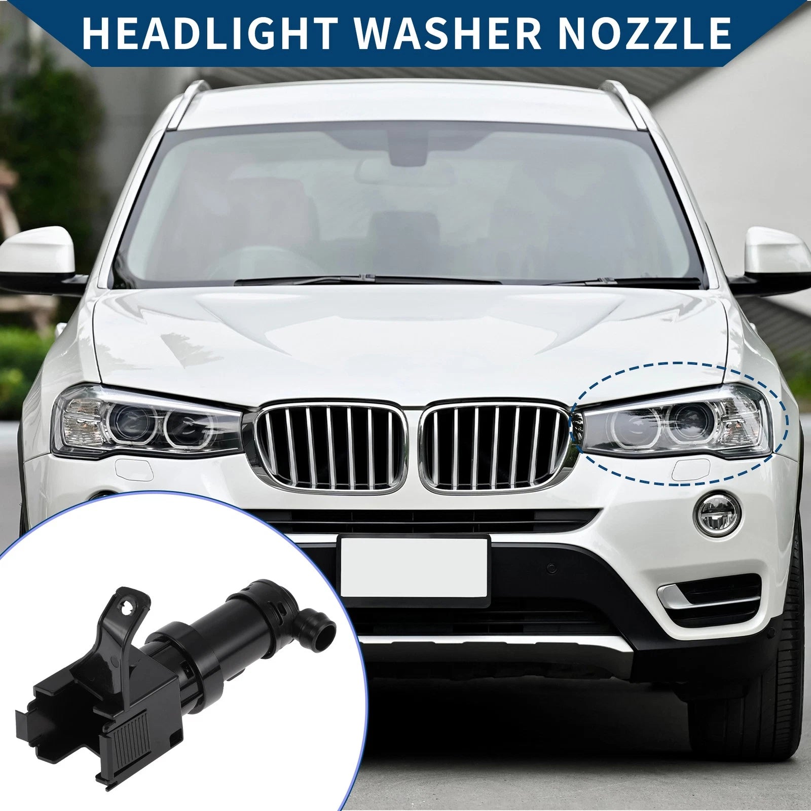 Front Driver Side Headlight Washer Nozzle for Lexus LS430 (2004–2006) No. 8520850021