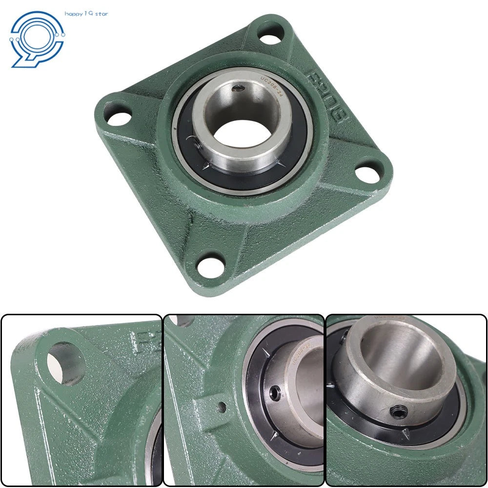 Set of 10 Pillow Block Flange Bearings for UCF208 (1-1/2" Bore)
