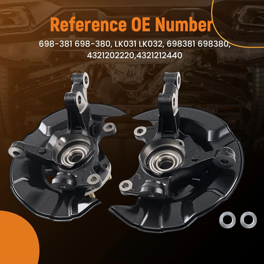 2X Front Wheel Bearing Hub Knuckle Assembly for Toyota Matrix (2003–2008) 698-380 4321202220