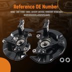 2X Front Wheel Bearing Hub Knuckle Assembly for Toyota Matrix (2003–2008) 698-380 4321202220